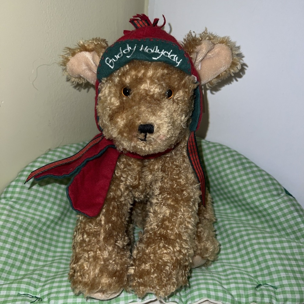 2002 Hallmark "BUNNIES BY THE BAY" Jolly Ice‎ Folly BUDDY HOLLYDAY plush dog NWT